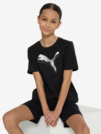 Лот: 25037282. Фото: 1. Футболка для девочек PUMA Metallic... Другое (спортивная одежда)