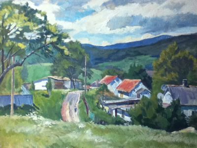 Лот: 8072585. Фото: 1. "Табачная улица " 40 х50 см... Картины, гравюры