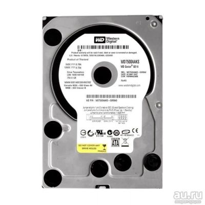 Лот: 9835939. Фото: 1. Western Digital Caviar Blue WD7500. Жёсткие диски (HDD)