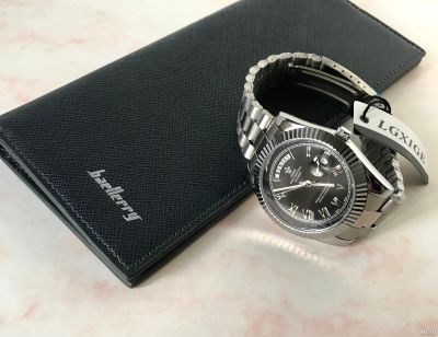 Лот: 16068523. Фото: 1. Часы мужские LGXlGE + ультра-тонкое... Оригинальные наручные часы