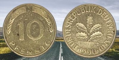 Лот: 18414424. Фото: 1. 10 пфенингов 1990 D год ФРГ. Все... Германия и Австрия