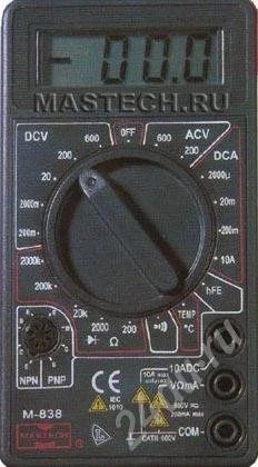 Лот: 173075. Фото: 1. Цифровой мультиметр Mastech M838. Контрольно-измерительное оборудование