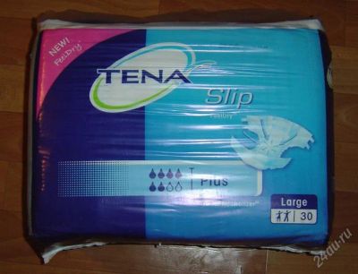 Лот: 1299906. Фото: 1. Подгузники Tena Slip large plus... Антисептики, защитные средства, медицинские маски