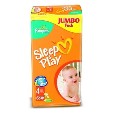 Лот: 5121567. Фото: 1. Pampers Sleep& Play 4 Подгузники... Детская гигиена
