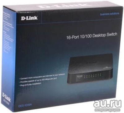 Лот: 17901494. Фото: 1. Коммутатор свич D-Link DES-1016A... Коммутаторы