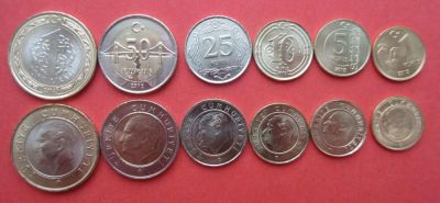 Лот: 6902026. Фото: 1. Турция. Набор монет (2012-15... Ближний восток