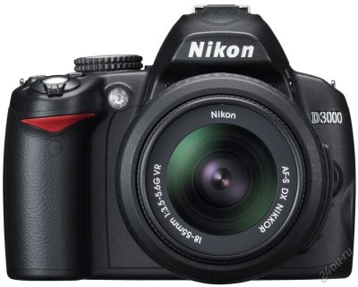Лот: 5715593. Фото: 1. Nikon D3000 18-55 vr состояние... Цифровые зеркальные