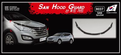 Лот: 5424214. Фото: 1. Дефлектор на капот Hyundai Santa... Детали тюнинга
