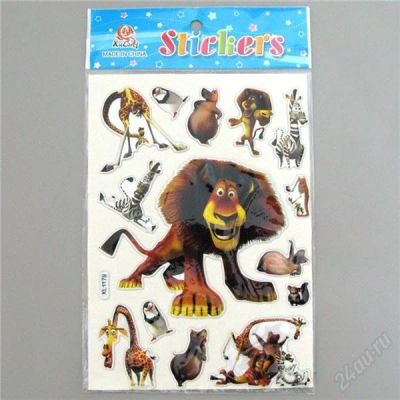 Лот: 2240439. Фото: 1. Наклейка объемная Мадагаскар Новая. Другое (игрушки)