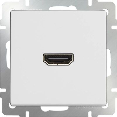 Лот: 16086693. Фото: 1. Розетка HDMI / WL01-60-11 (белый... Электроустановочные изделия