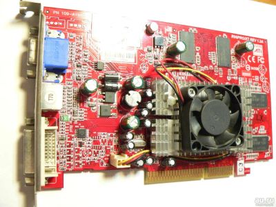 Лот: 9133922. Фото: 1. Продам видеокарту AGP ATI Radeon... Видеокарты