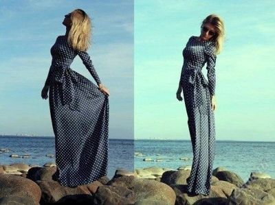Лот: 2369941. Фото: 1. Платье шелк Горох. Платья
