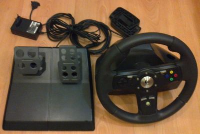 Лот: 4248487. Фото: 1. Руль для XBOX 360 Logitech DriveFX... Запчасти для игровых приставок, консолей