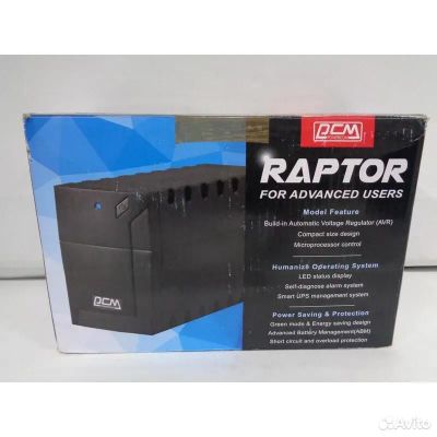 Лот: 20600866. Фото: 1. ИБП Powercom Raptor RPT-600A euro. ИБП, аккумуляторы для ИБП