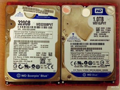 Лот: 8193925. Фото: 1. Жесткие диски WD на 1000Gb и 320Gb... Жёсткие диски (HDD)
