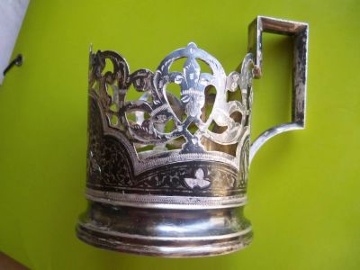 Лот: 7869357. Фото: 1. Подстаканник "Кубачи",серебро... Другое (ювелирные изделия, бижутерия, часы)