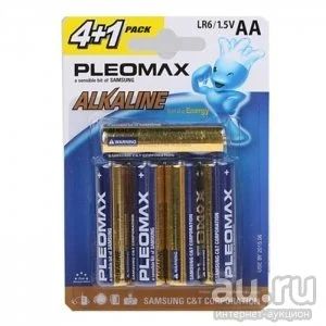 Лот: 7057052. Фото: 1. Батарейка Samsung Pleomax LR6-4... Батарейки, аккумуляторы, элементы питания