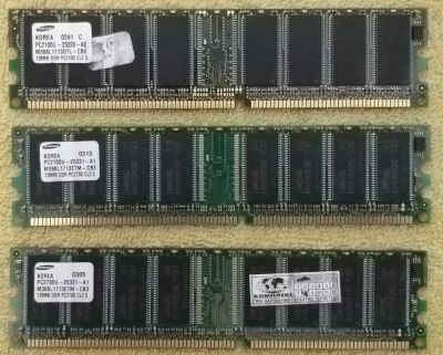 Лот: 24905132. Фото: 1. DDR1 Samsung - 128MB x 3. Оперативная память