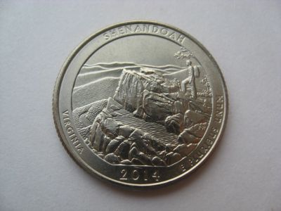 Лот: 18368147. Фото: 1. США, 25 центов 2014 года. парк... Америка