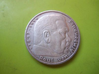Лот: 6336298. Фото: 1. 5 марок 1937 г.F,серебро,Третий... Германия и Австрия