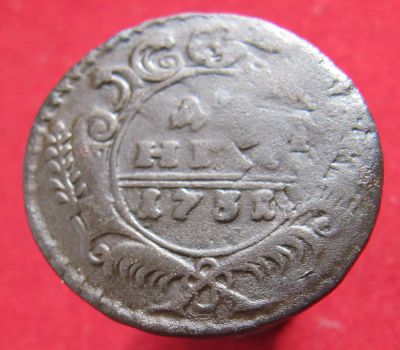 Лот: 16671567. Фото: 1. Россия 1 деньга, 1731г. (двойная... Россия до 1917 года