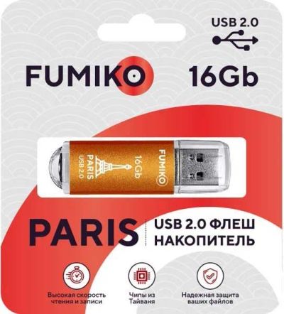 Лот: 22147314. Фото: 1. FLASH DRIVE FUMIKO PARIS 16GB... USB-флеш карты