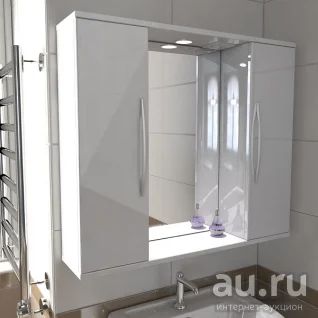 Лот: 16374404. Фото: 1. Шкаф с зеркалом 80(с подсветкой... Мебель для ванной комнаты