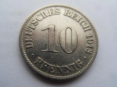 Лот: 10863084. Фото: 1. Германия 10 пфеннигов 1913 (A). Германия и Австрия