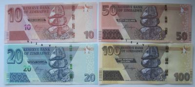 Лот: 21234834. Фото: 1. Зимбабве 2020 набор банкнот: 10... Африка