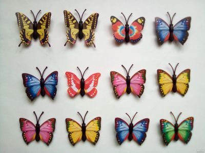Лот: 17164778. Фото: 1. Магнитные 🦋 бабочки (12шт). Другое (предметы интерьера)