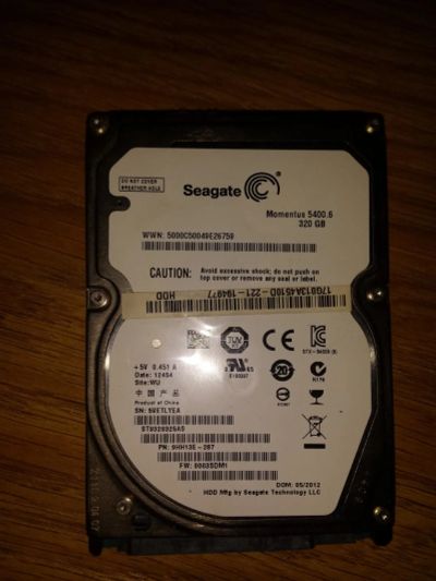 Лот: 9816315. Фото: 1. Seagate momentus 5400.6 320gb. Жёсткие диски (HDD)