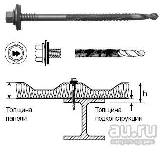 Лот: 9658900. Фото: 1. Саморезы для сэндвич панелей harpoon... Крепёж