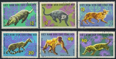 Лот: 20774265. Фото: 1. 1967. Северный Вьетнам. Дикие... Марки