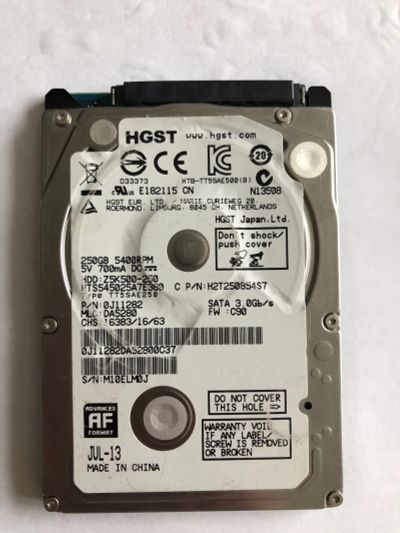 Лот: 22557562. Фото: 1. Жесткий диск HDD 2.5" HGST Z5K500-250. Жёсткие диски (HDD)