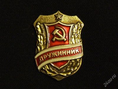 Лот: 2392350. Фото: 1. Значок Дружинник. Другое (значки, медали, жетоны)
