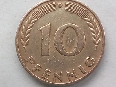 Лот: 19099030. Фото: 1. Монета Германии 10 пфеннигов... Германия и Австрия