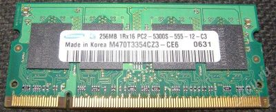 Лот: 360858. Фото: 1. SO-DIMM 256Mb PC2-5300. Оперативная память