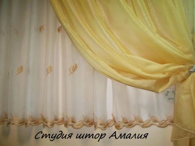 Лот: 5256822. Фото: 1. Штора для кухни "Арина". Шторы, тюль