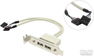 Лот: 8967316. Фото: 1. Планка в корпус USB 2.0. Шлейфы, кабели, переходники