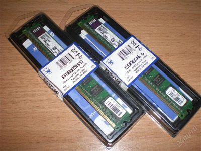 Лот: 1317071. Фото: 1. Kingston 2*1Gb. DDR2. Оперативная память