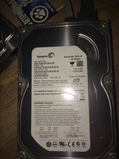 Лот: 6616057. Фото: 1. HDD Seagate Barracuda st380815as... Жёсткие диски (HDD)