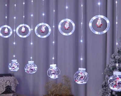 Лот: 20646316. Фото: 1. Гирлянда Кольца Дед мороз, RGB... Гирлянды, шарики, новогодние аксессуары