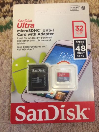 Лот: 10760855. Фото: 1. SanDisk Ultra 32gb. Карты памяти