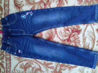 Лот: 13389707. Фото: 1. джинсы утепленные 110-116. Брюки, шорты, джинсы