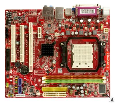 Лот: 3991793. Фото: 1. Материнская плата AM2 MSI K9N6SGM-V... Материнские платы
