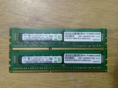 Лот: 6014108. Фото: 1. Память серверная 2х4GB ECC REG... Оперативная память