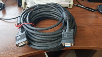 Лот: 14230727. Фото: 1. Кабель VGA - VGA 10 м. Шлейфы, кабели, переходники