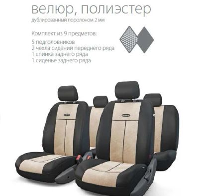 Лот: 6957490. Фото: 1. Автомобильные чехлы полиэстер... Чехлы, коврики, оплетки руля