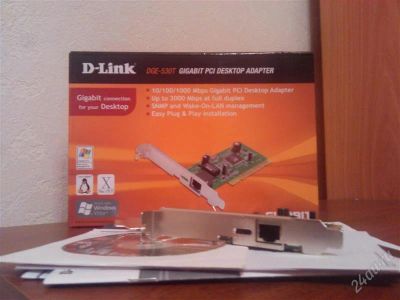 Лот: 872410. Фото: 1. D-Link DGE-530T. Сетевые карты