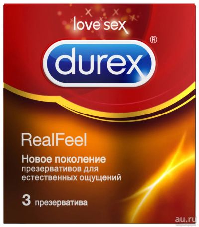 Лот: 13035615. Фото: 1. Презервативы Durex RealFeel... Презервативы